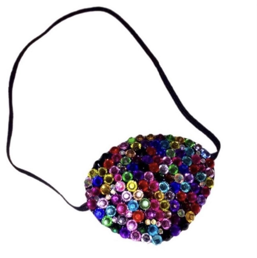 Multi Colour Crystal Fancy Eye Patch