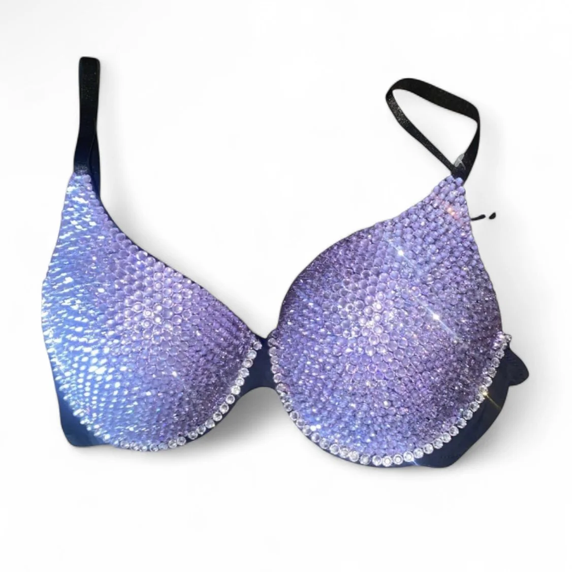 Lilac Purple Crystals Bra Top