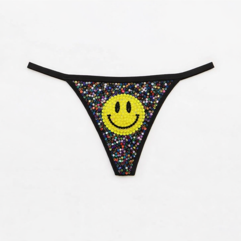 Smiley Face MultiColour Crystal Pantie