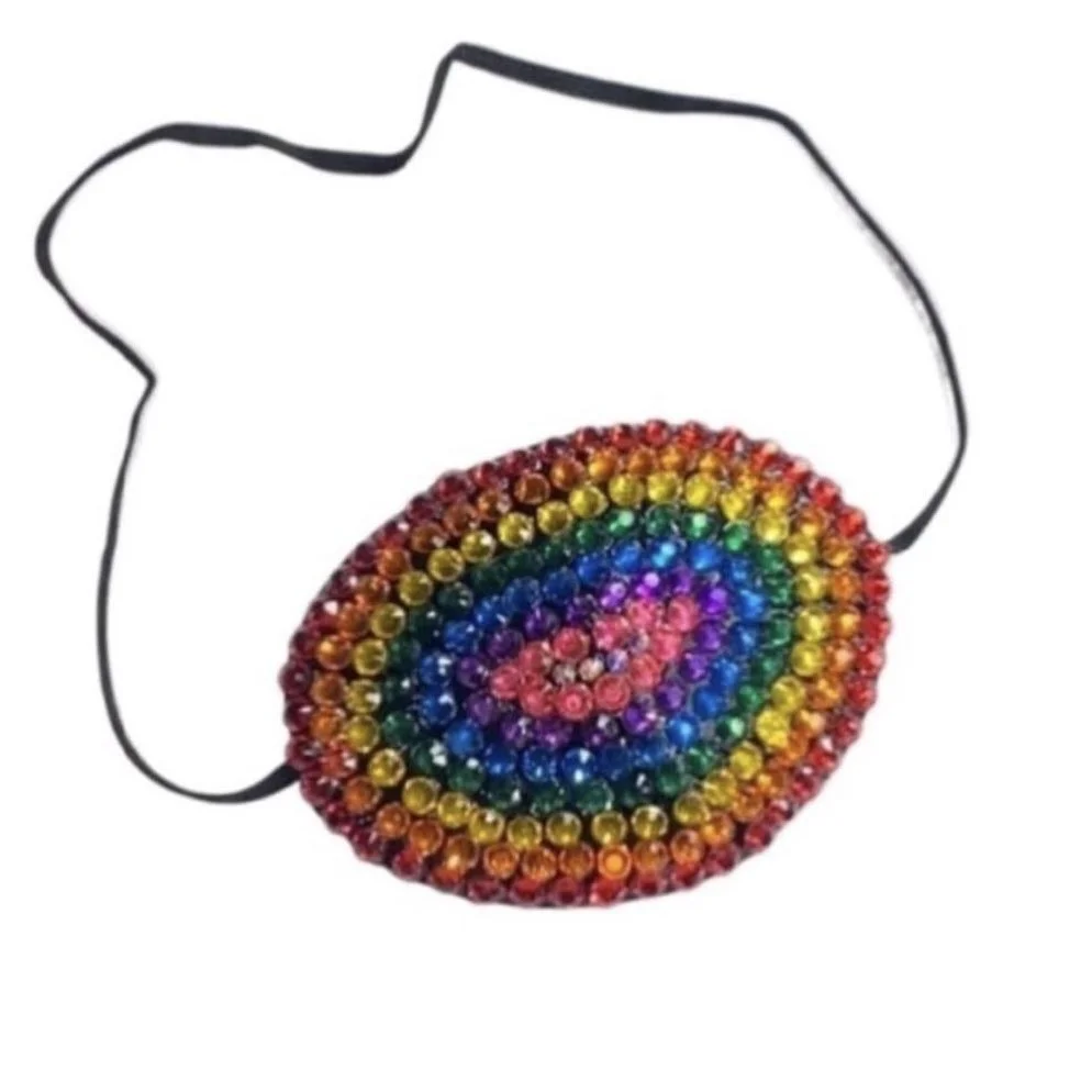 Classic Rainbow Crystal Fancy Eye Patch