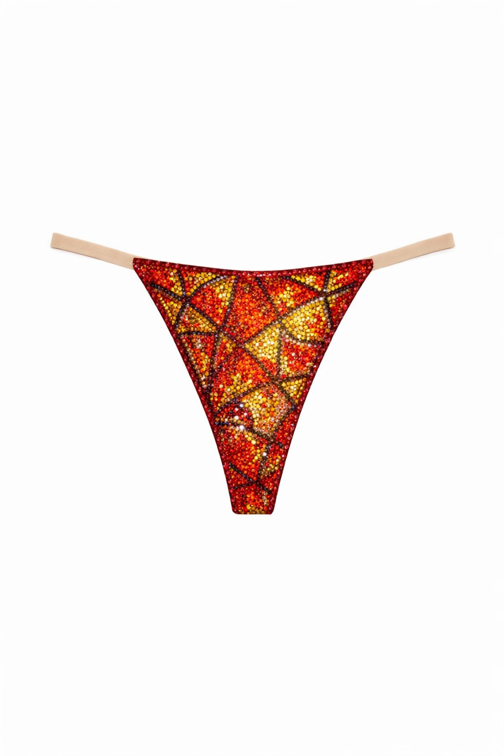 Fire Swirls Design Crystal Pantie