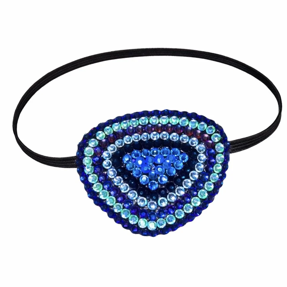 Blue Mix Crystals Fancy Eye Patch
