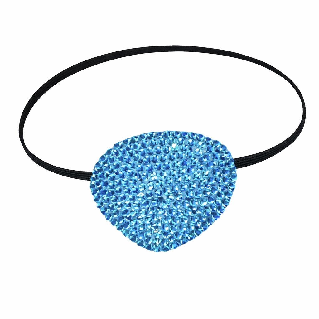Aquamarine Blue Crystal Fancy Eye Patch