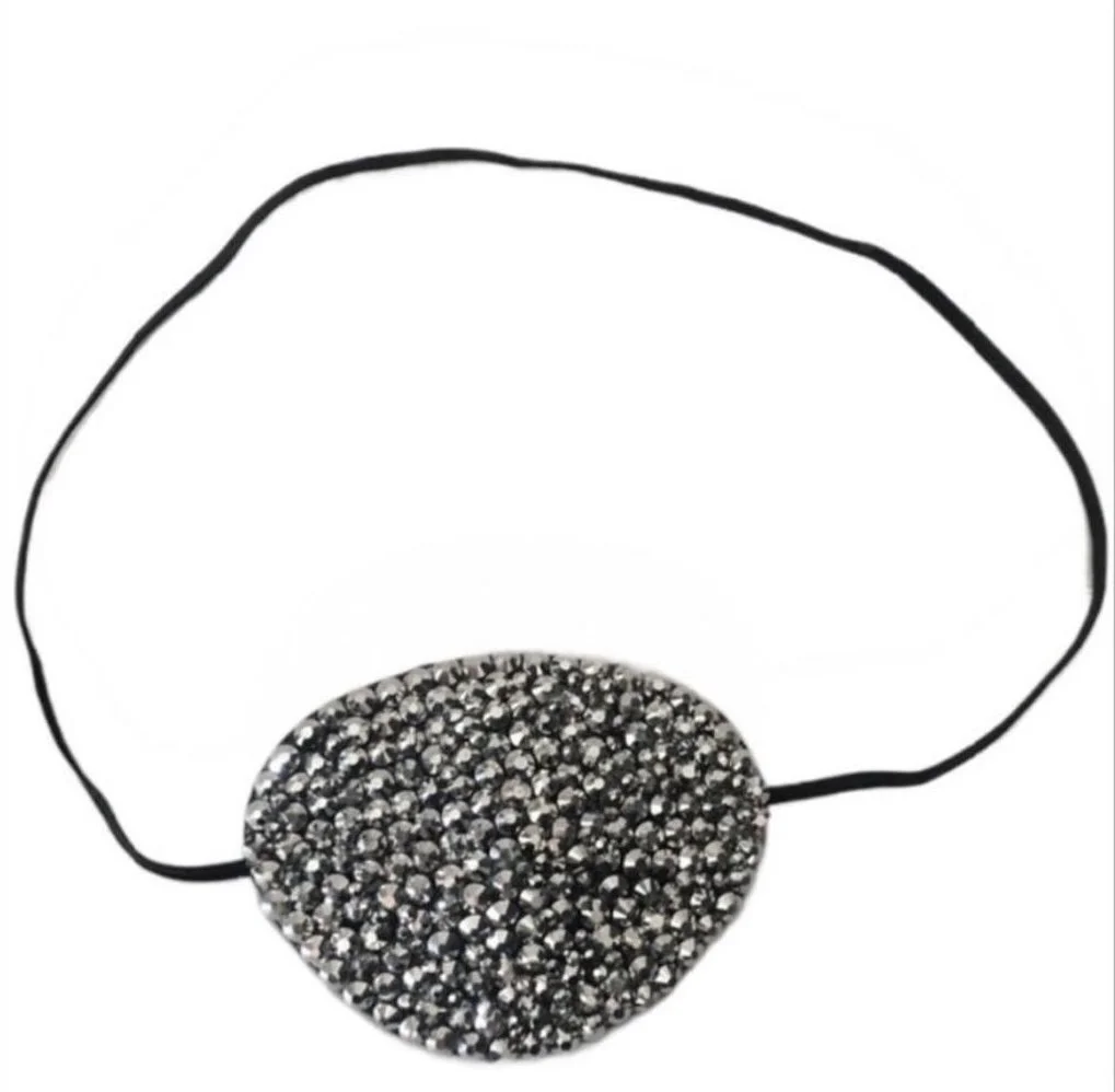 Platinum Silver Crystal Fancy Eye Patch
