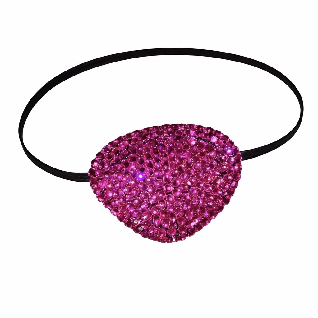 Hot Pink Crystal Fancy Eye Patch