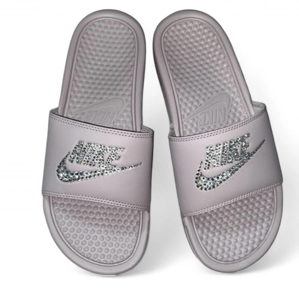 Luxe Crystal Diamonds Particle Pink Slides