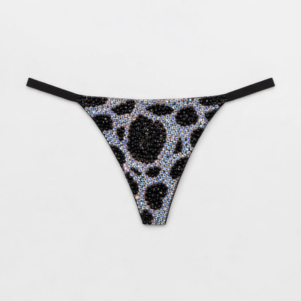 Cow Print Design Crystal Pantie