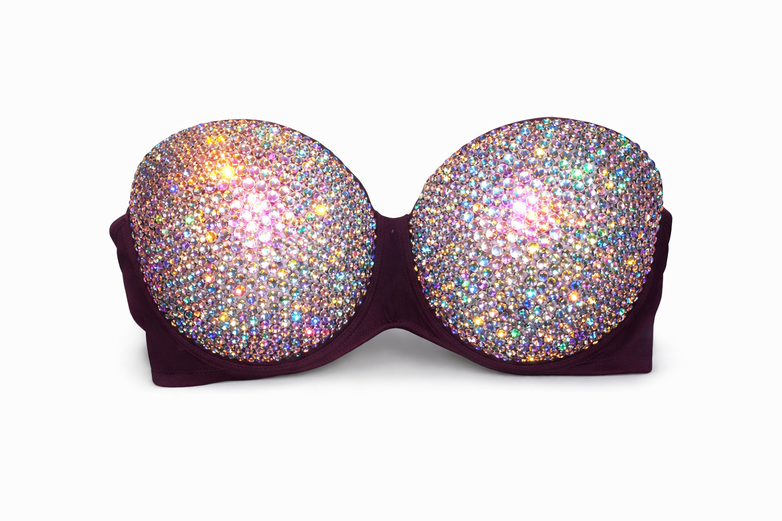 Crystal AB Rhinestone Crystal Bra Top