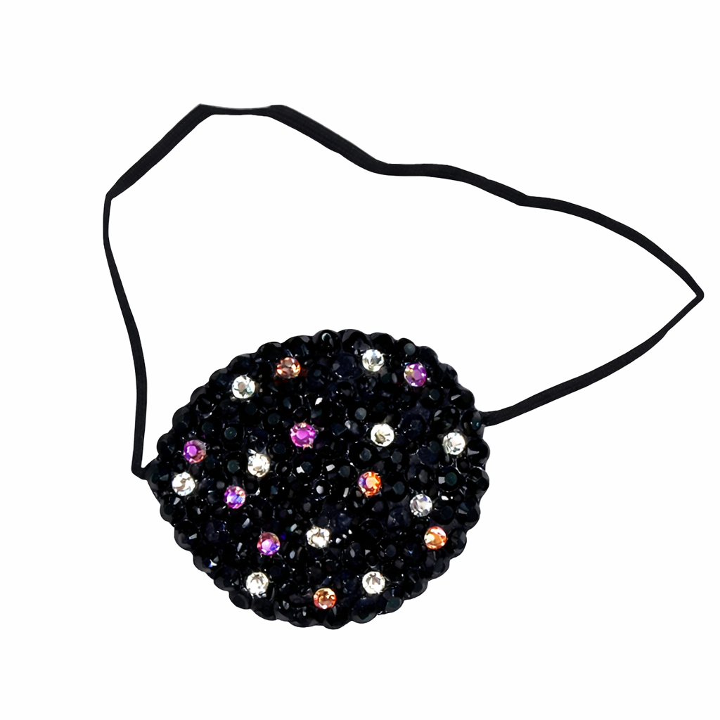 Jet Black & Crystal AB Mix Fancy Eye Patch