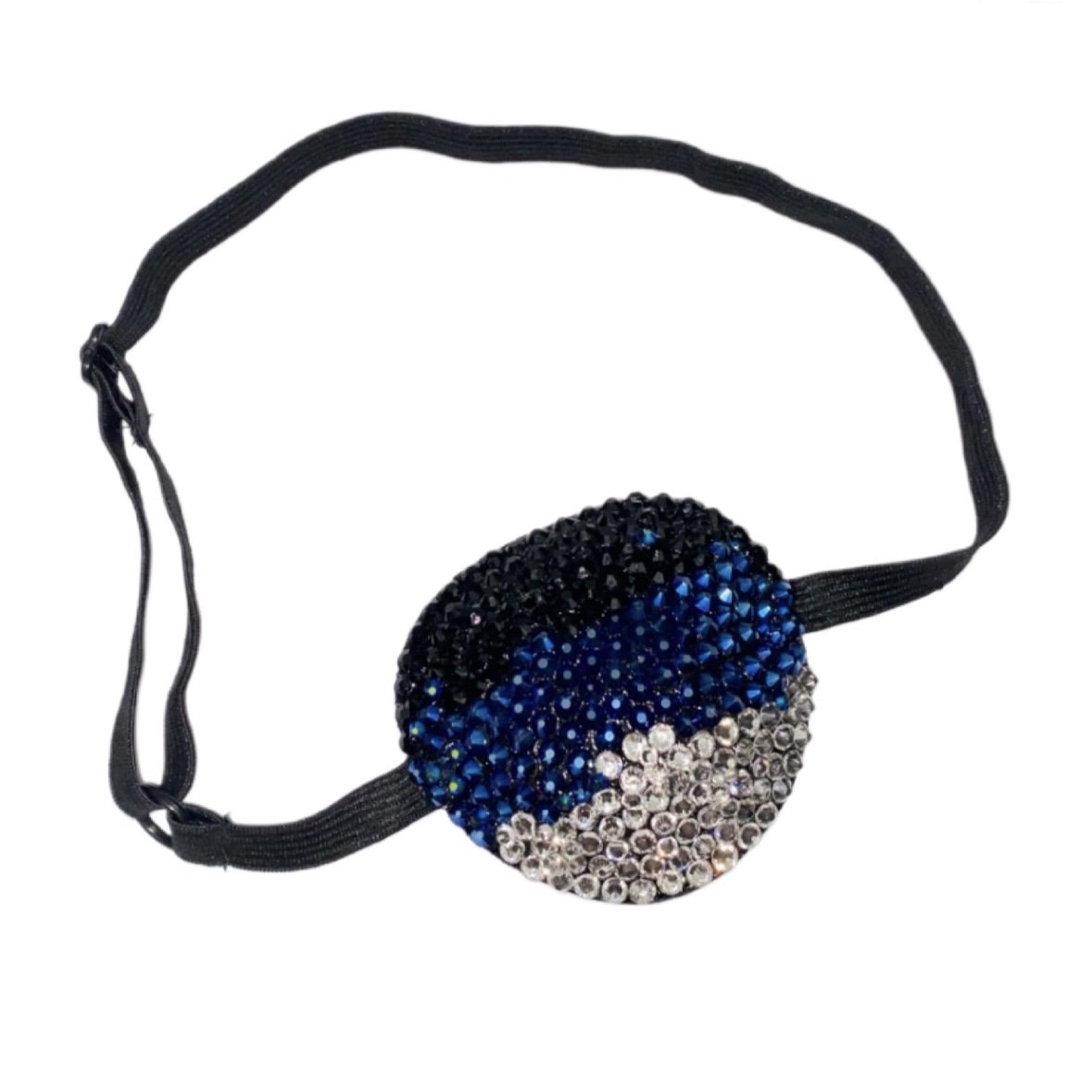 Jet Black AB & Crystal Ombre Padded Eye Patch