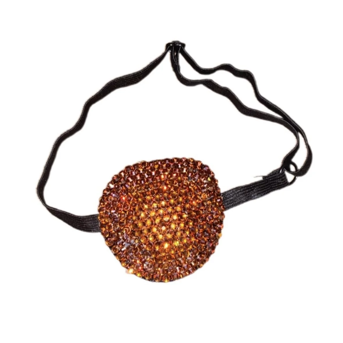 Amber Crystal Diamond Padded Eye Patch