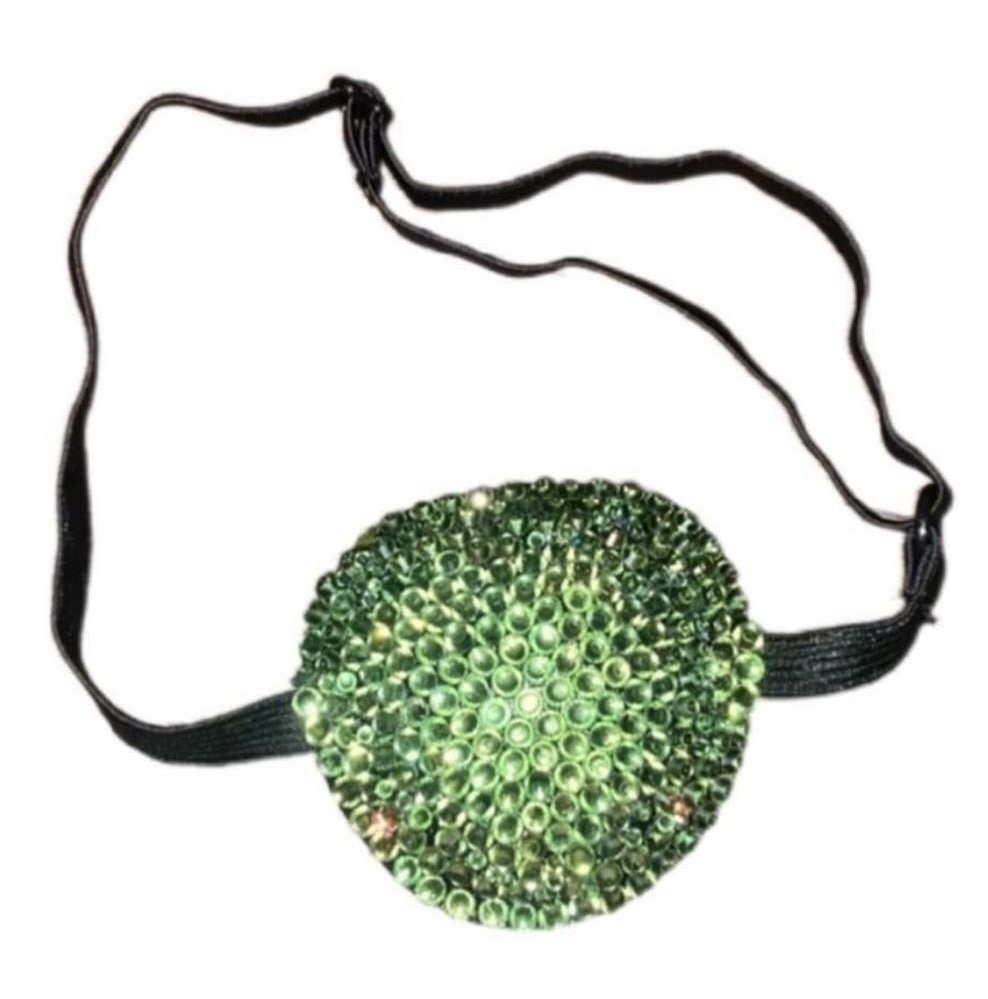 Peridot Green Crystal Padded Eye Patch