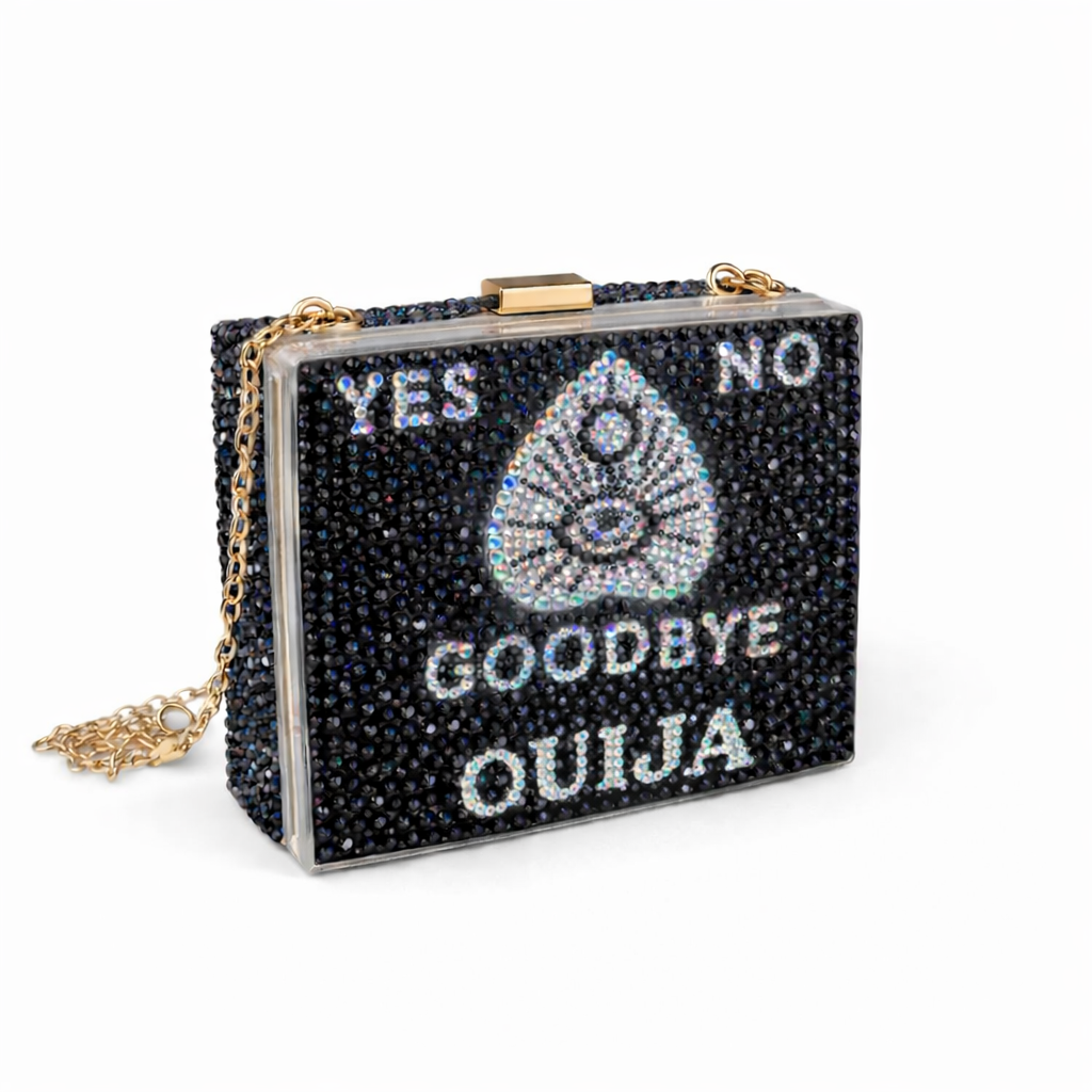 Luxe Crystal Ouija Acrylic Clutch Bag