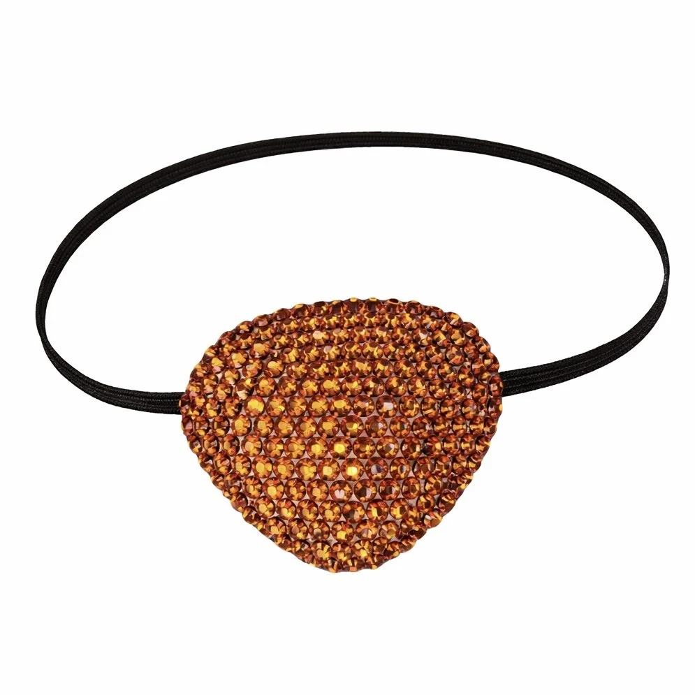 Amber Gold Crystal Fancy Eye Patch