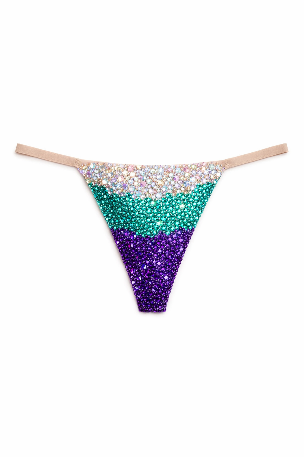 Mermaid Teal Purple & Crystal AB Pantie