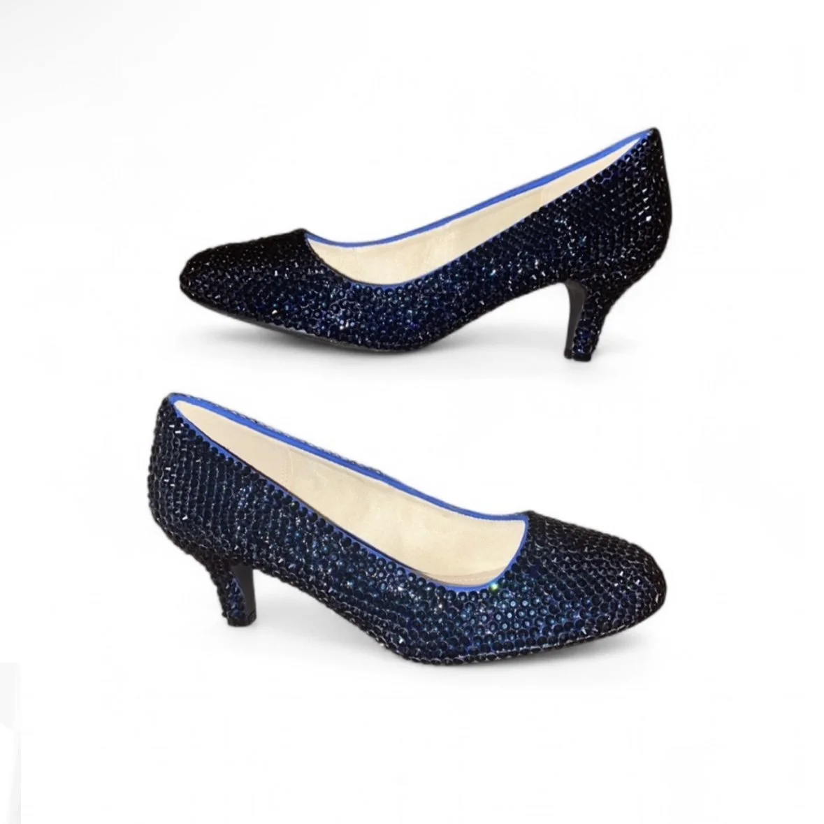 Montana Navy Blue Crystal Heels