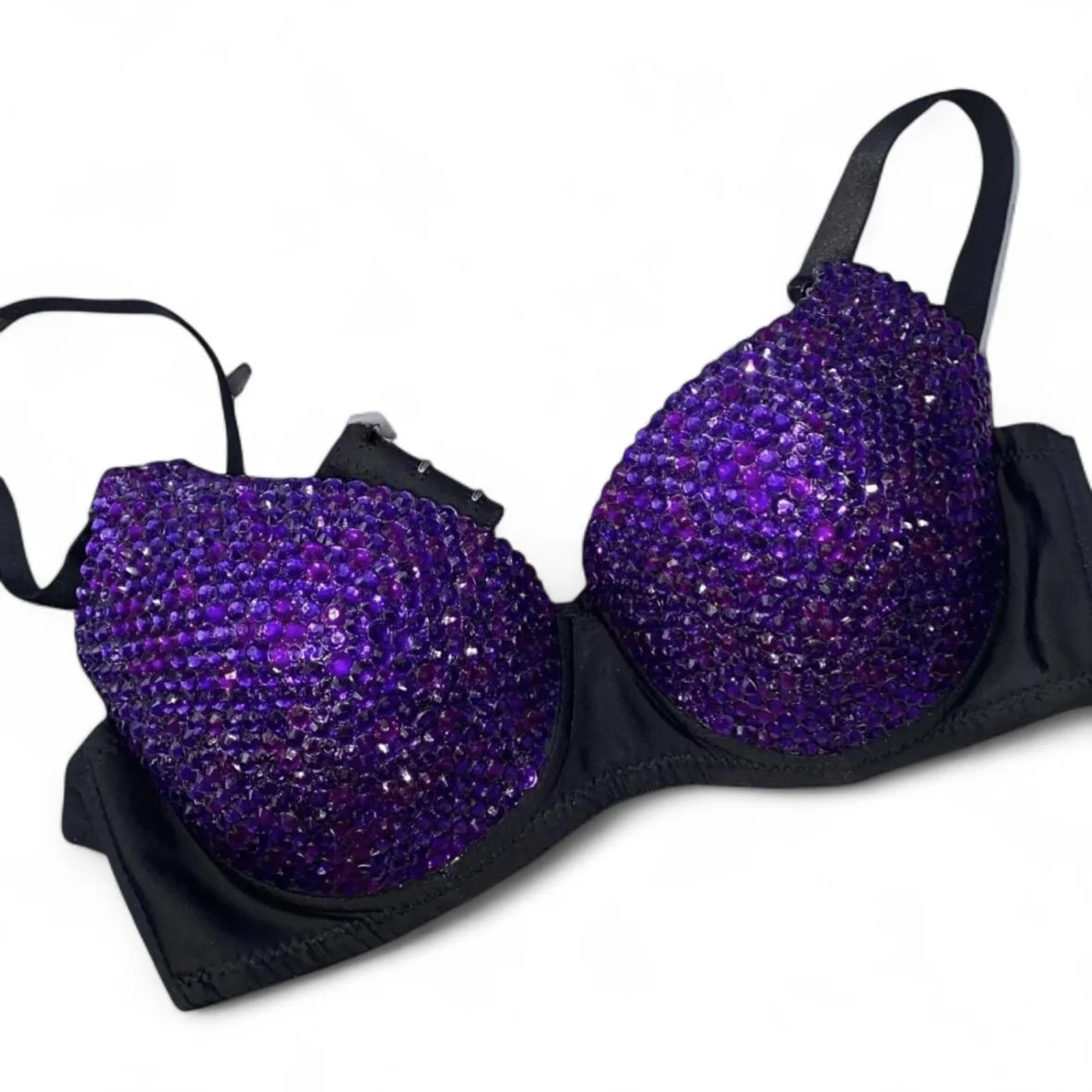 Royal Purple Crystals Bra Top