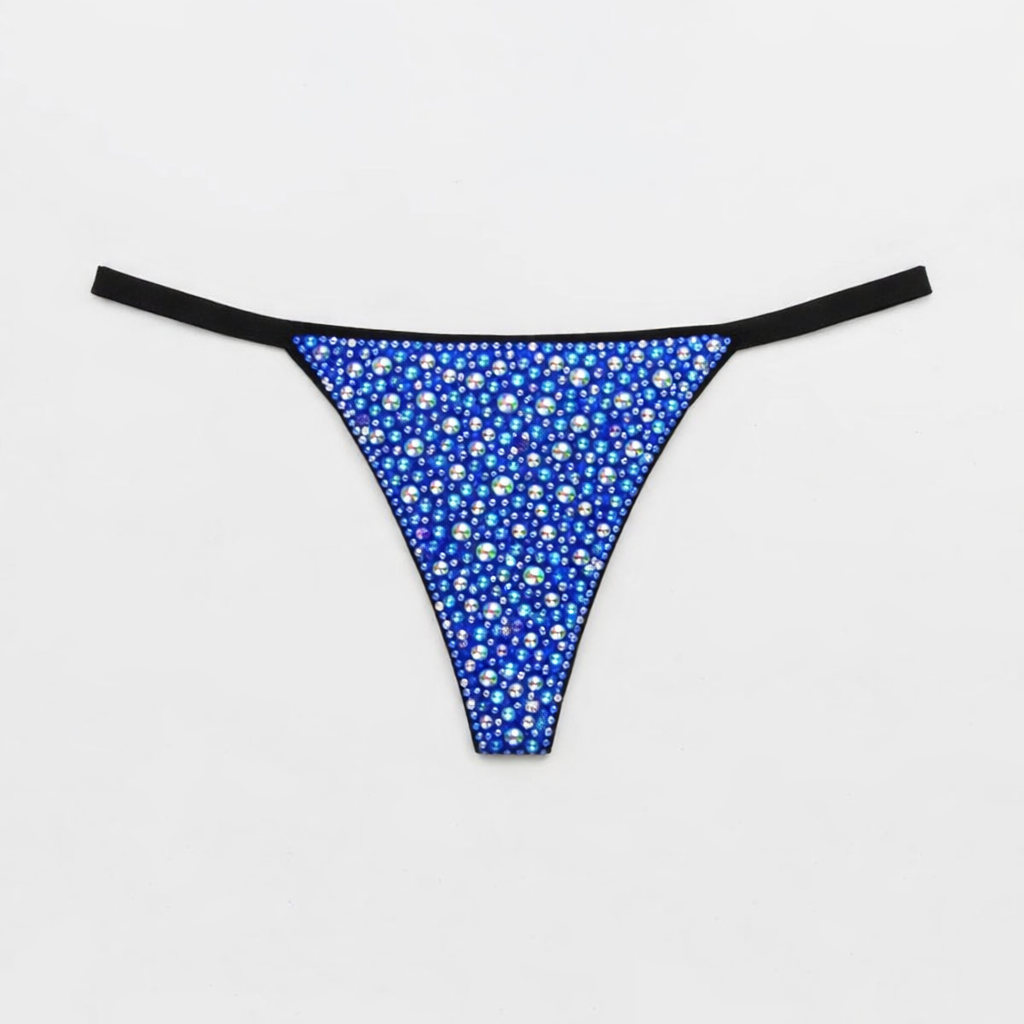 Sapphire Blue AB Iridescent Crystal Pantie