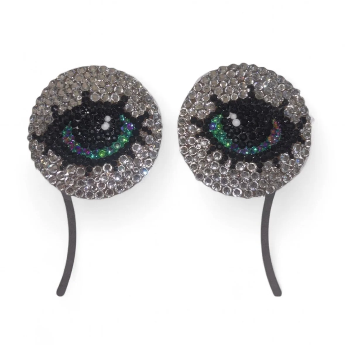Crystal Diamond & Green Flame Eye Pasties
