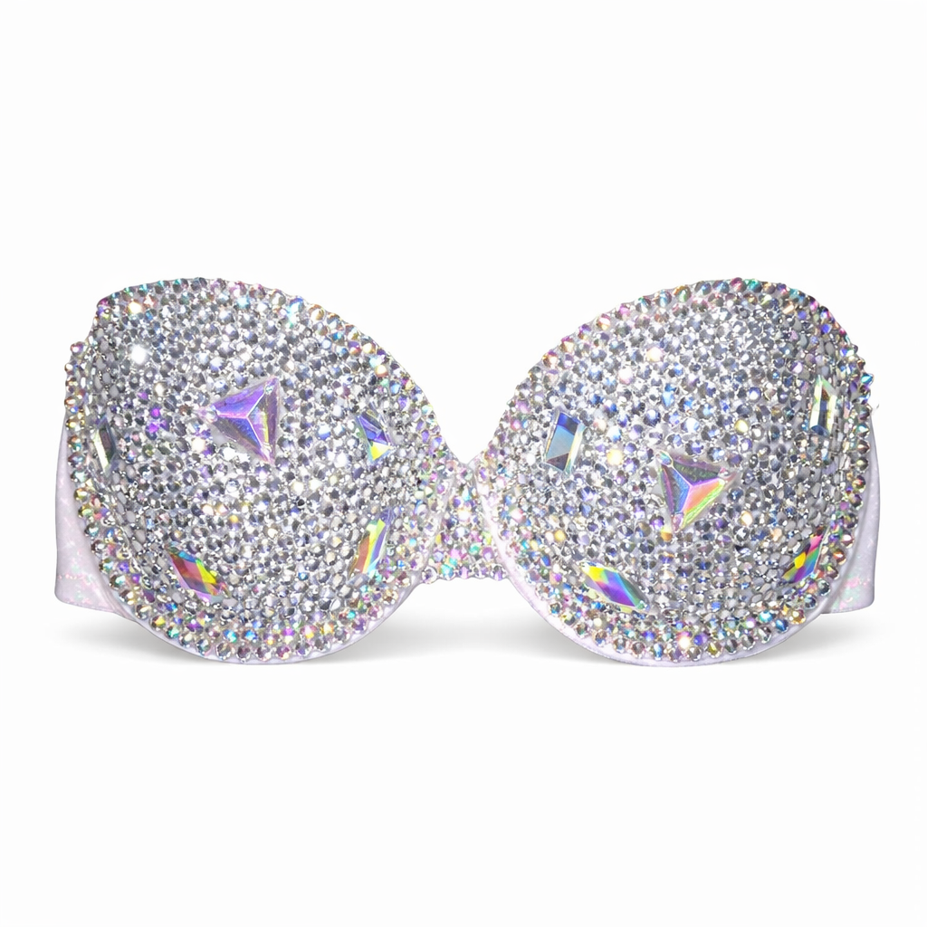 Crystal Diamond & AB Iridescent Bra Top