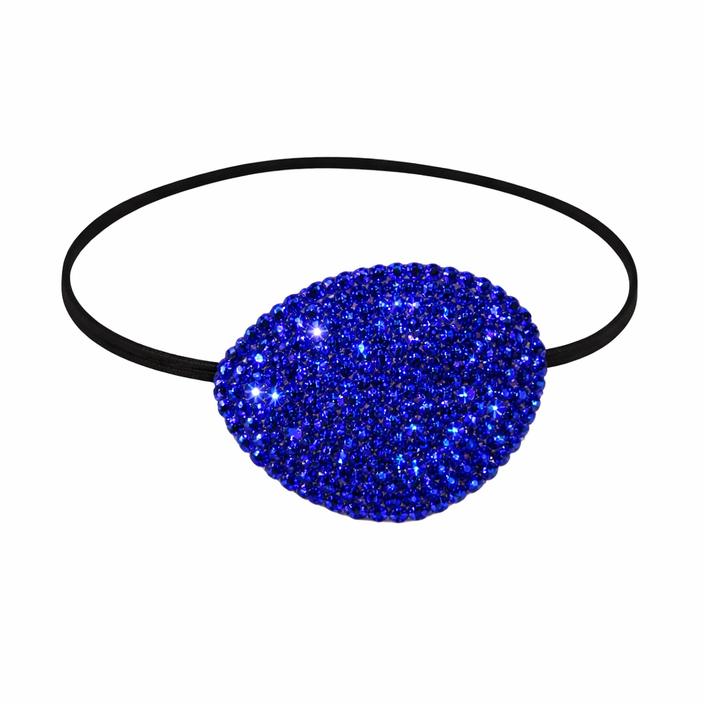 Sapphire Blue  Crystal Fancy Eye Patch