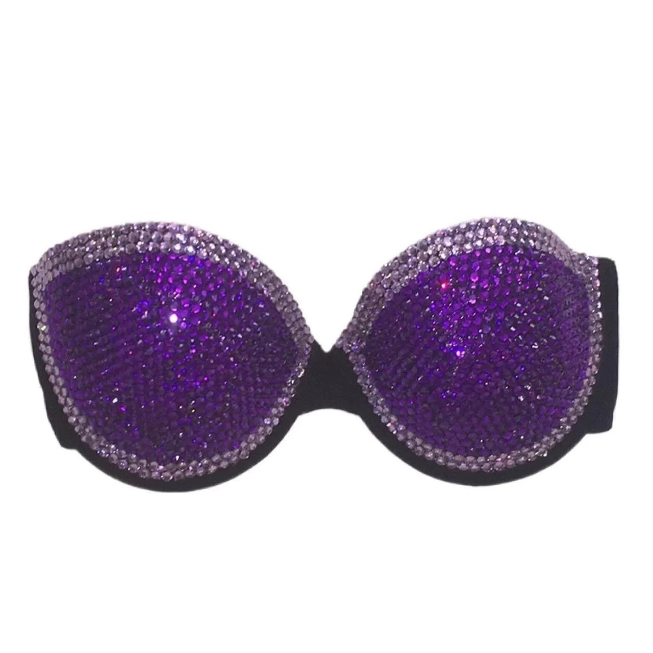 Royal Purple & Lilac Duo Crystal Bra Top