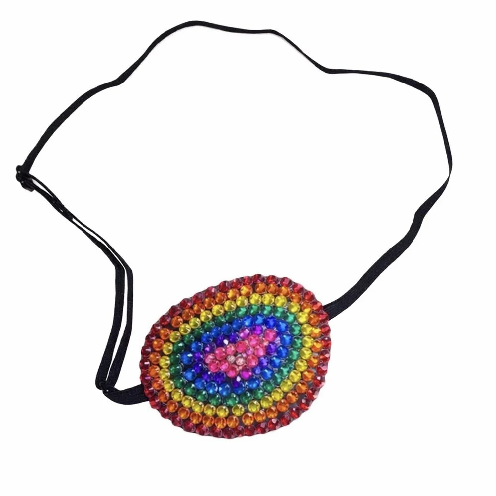 Classic Rainbow Crystal Padded Eye Patch