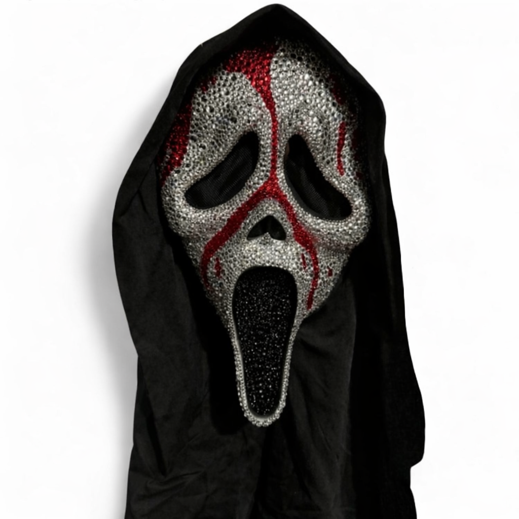 Scream Luxe Crystal Diamond Blood Drops Mask
