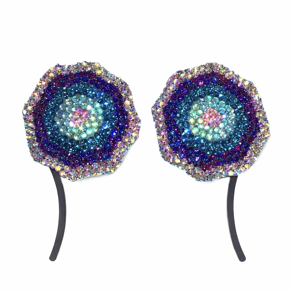 Blue Zircon Teal Iridescent Cadbury Purple & Mermaid Crystal Pasties