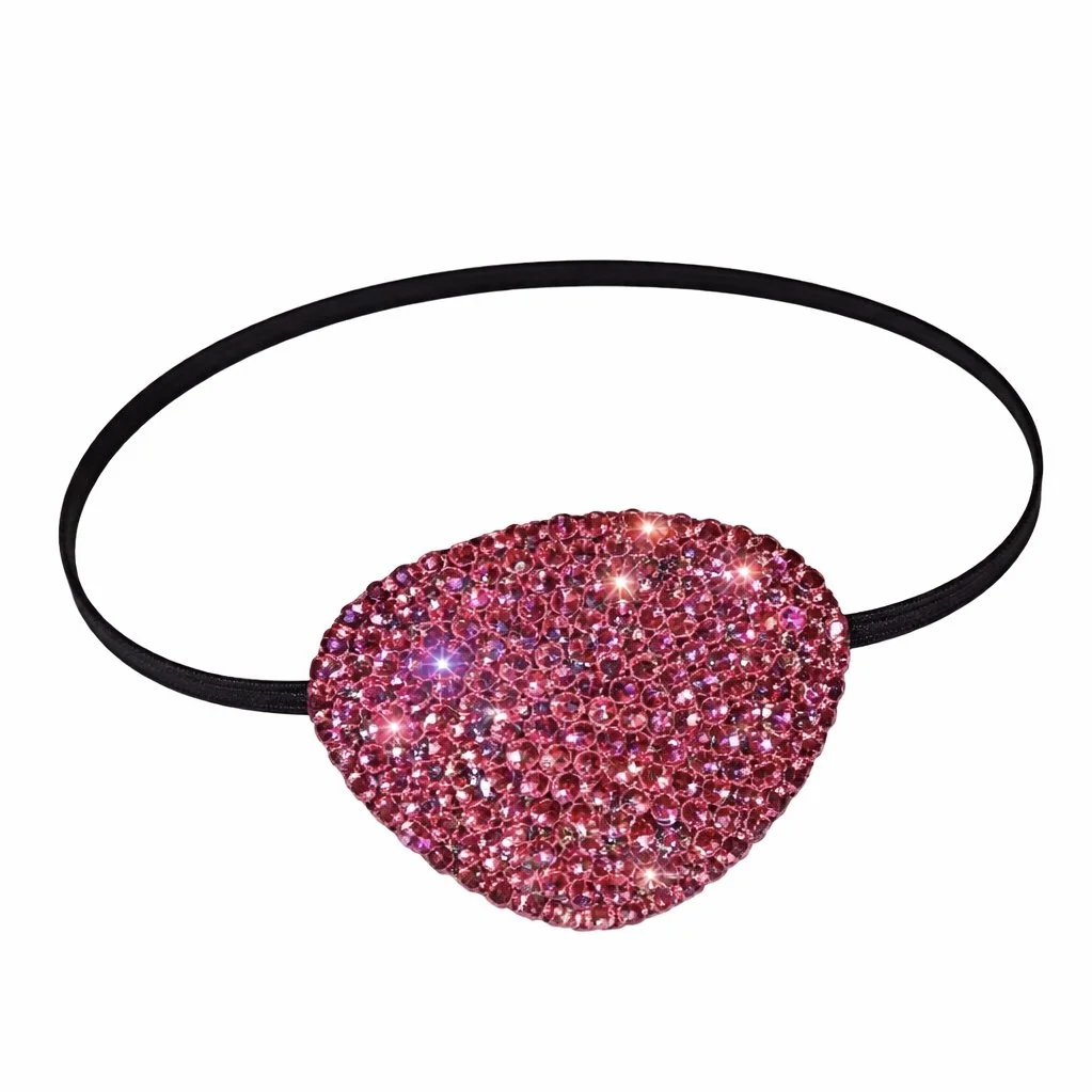 Rose Pink Crystal Fancy Eye Patch