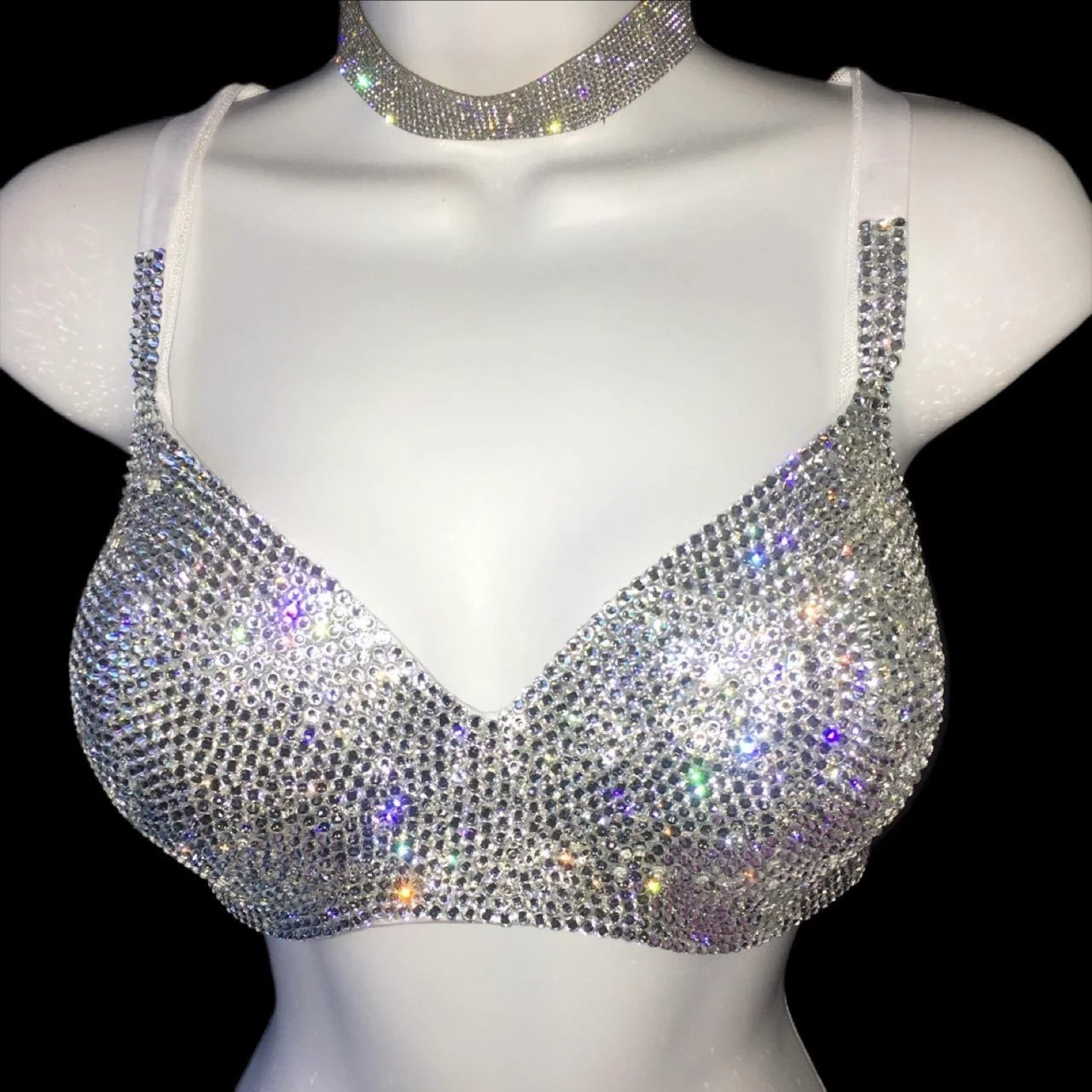 Crystal Diamonds Bra Top