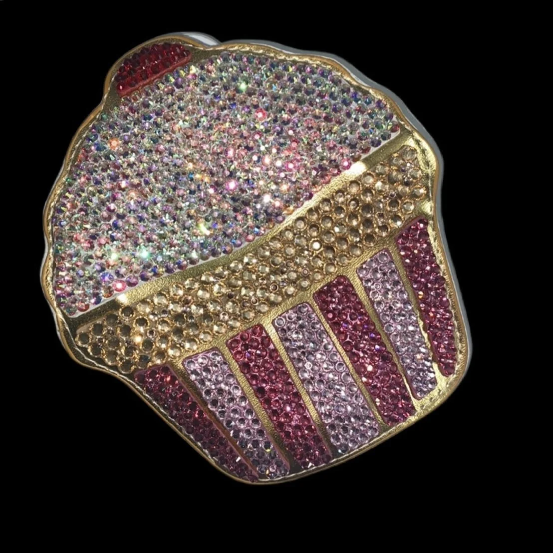 Cherry On Top Rhinestone Crystal Clutch Bag