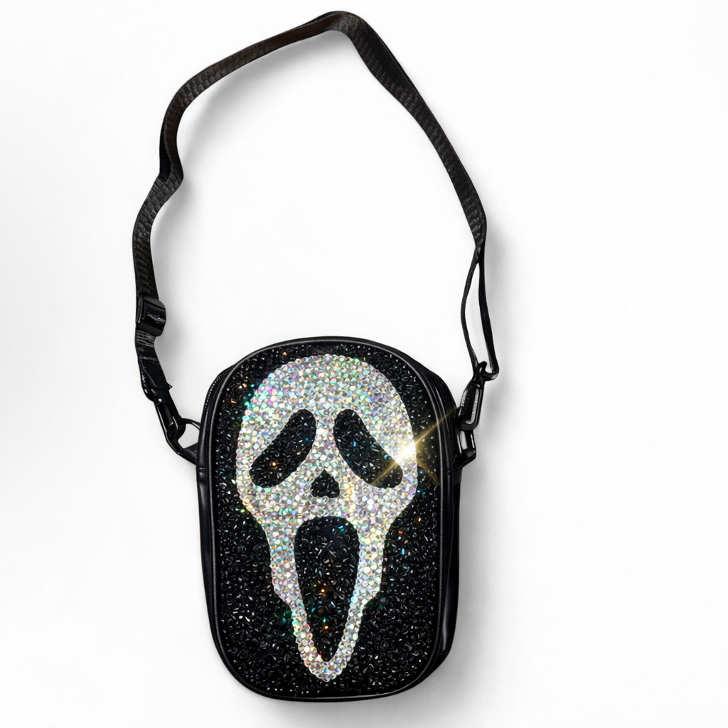Ghost Face Scream Extra Luxe Crystal AB Iridescent Crossbody Bag