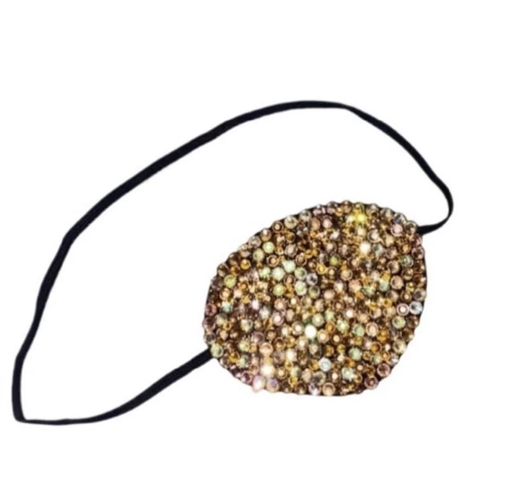 Mixed Gold Crystal Fancy Eye Patch