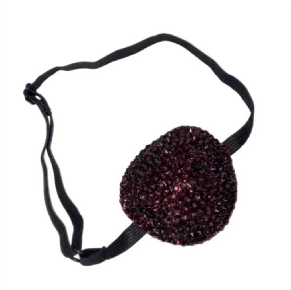Amethyst Purple Crystal Diamond Padded Eye Patch