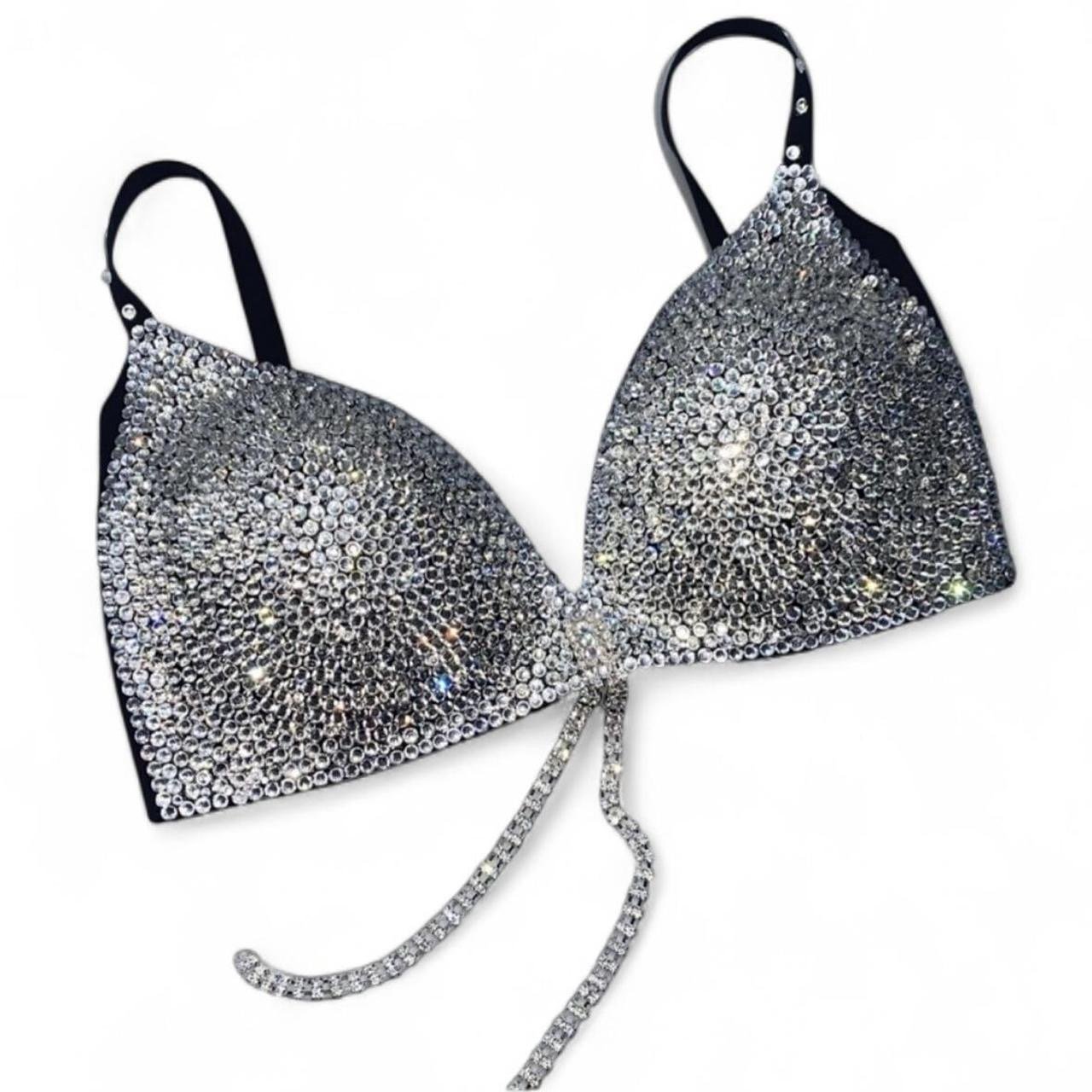 Crystal Diamond Bra Top With Extra Bling Tassel