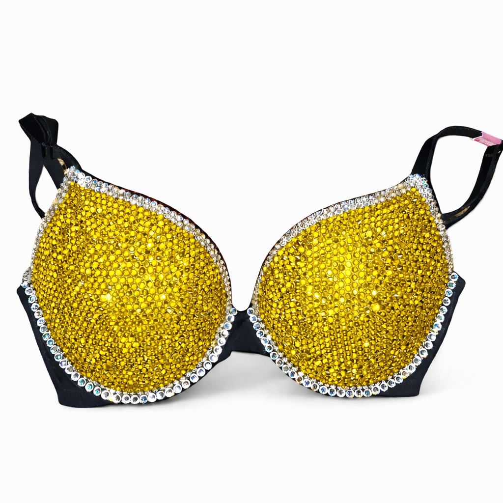 Yellow & Crystal Bra Top