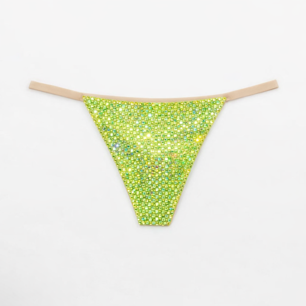 Lime Green AB Iridescent Pantie