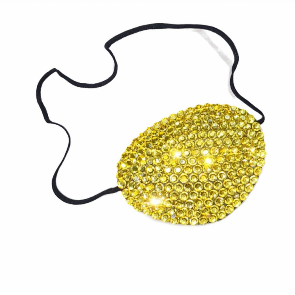 Yellow Crystal Fancy Eye Patch