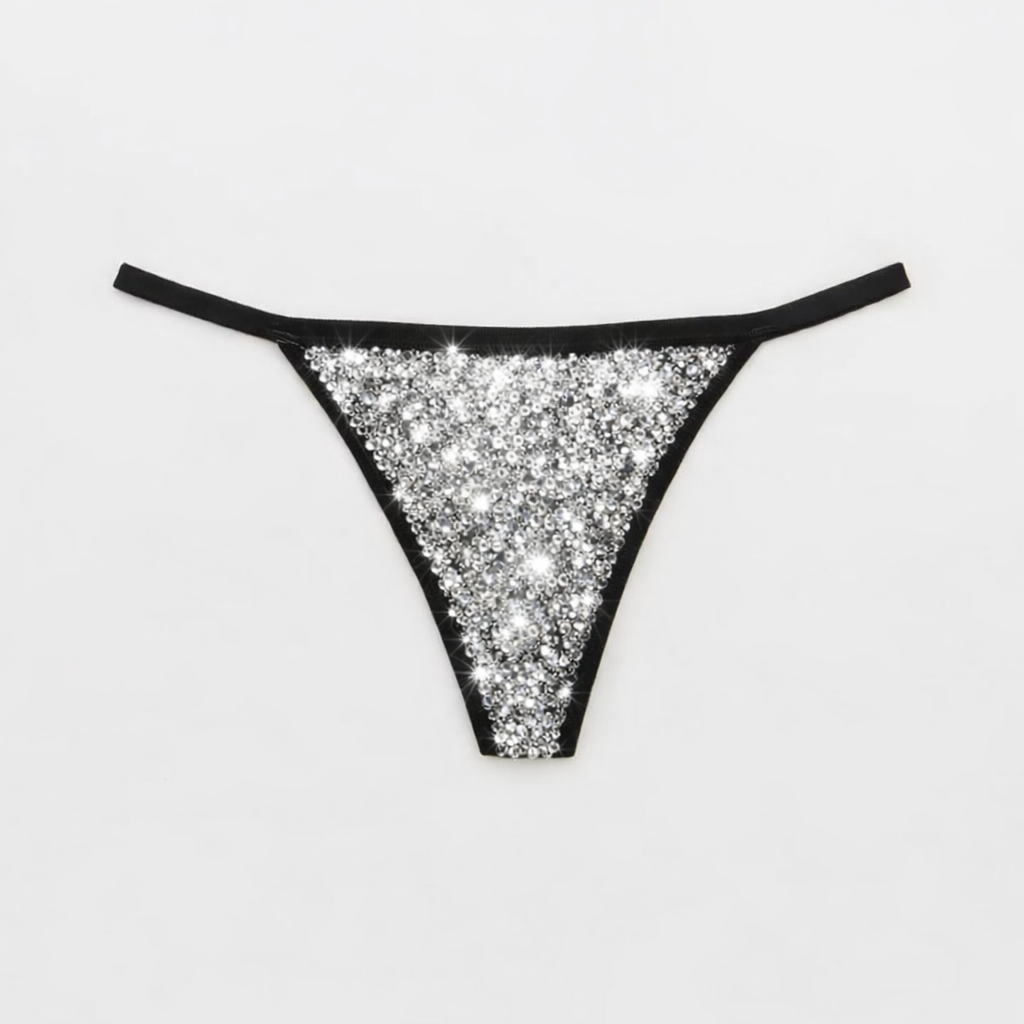 Crystal Diamond & Platinum Silver  Pantie