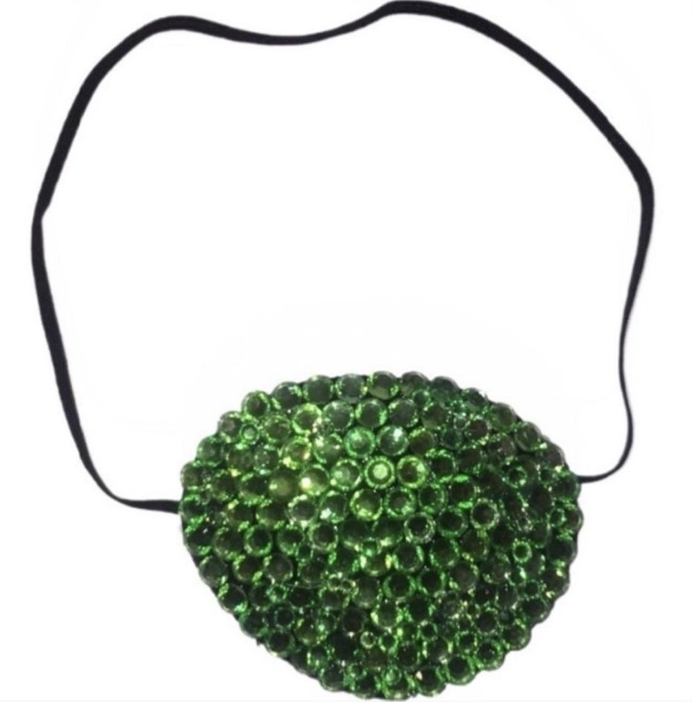 Peridot Green Crystal Fancy Eye Patch
