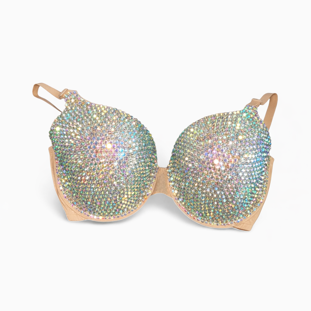 Crystal AB Rhinestone Crystals Bra Top