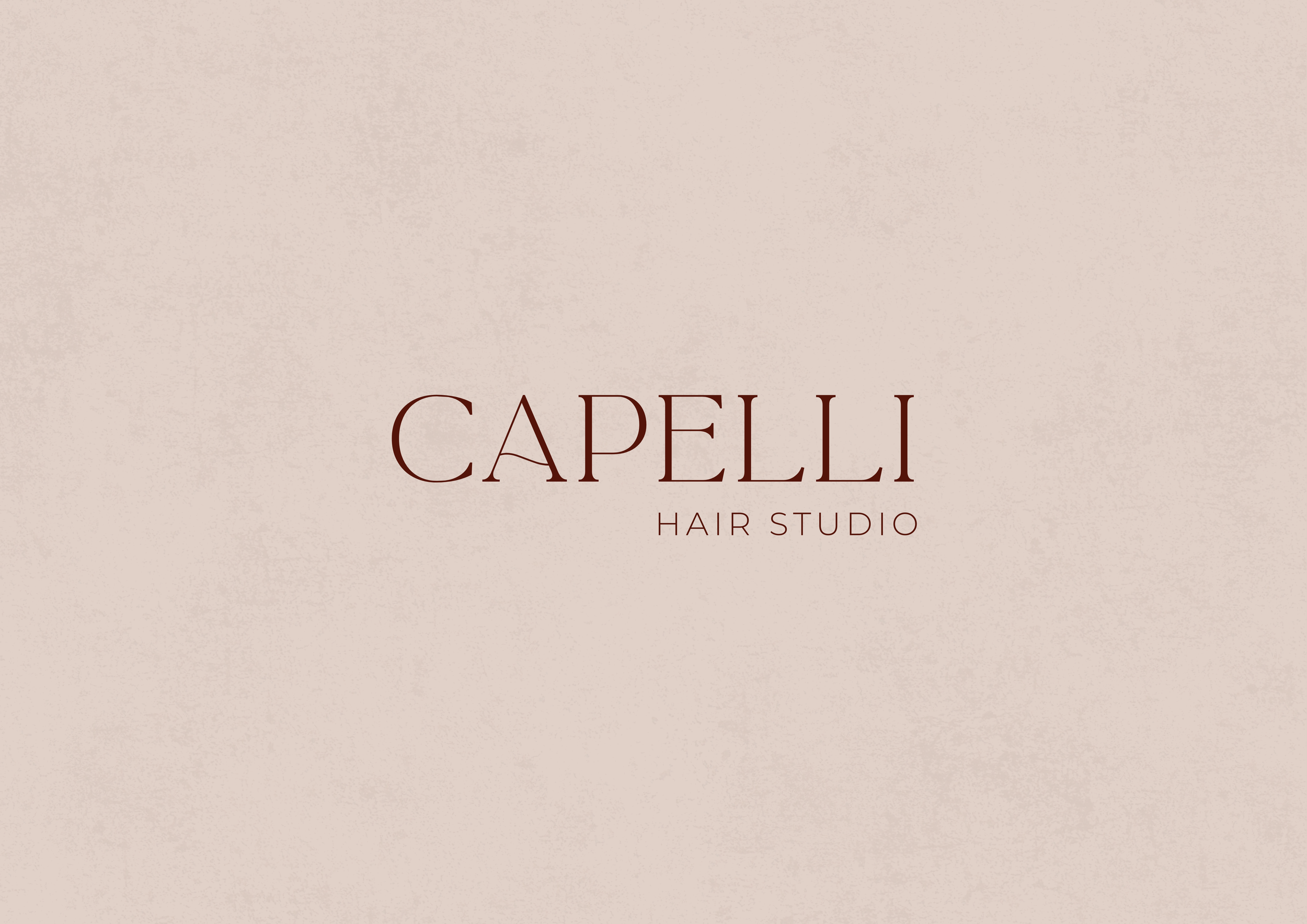 Capelli Hair Studio logo in black script and uppercase font