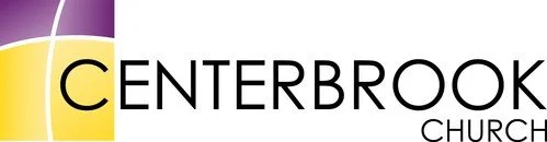 Logo of Centerbrook Church with a purple and yellow emblem.