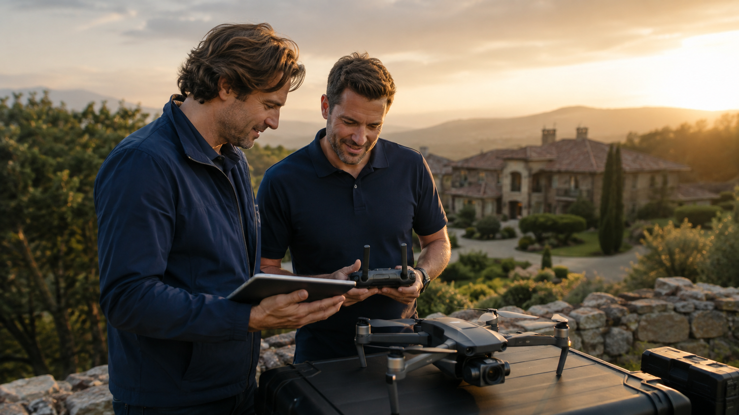 Drone flight-training illustration