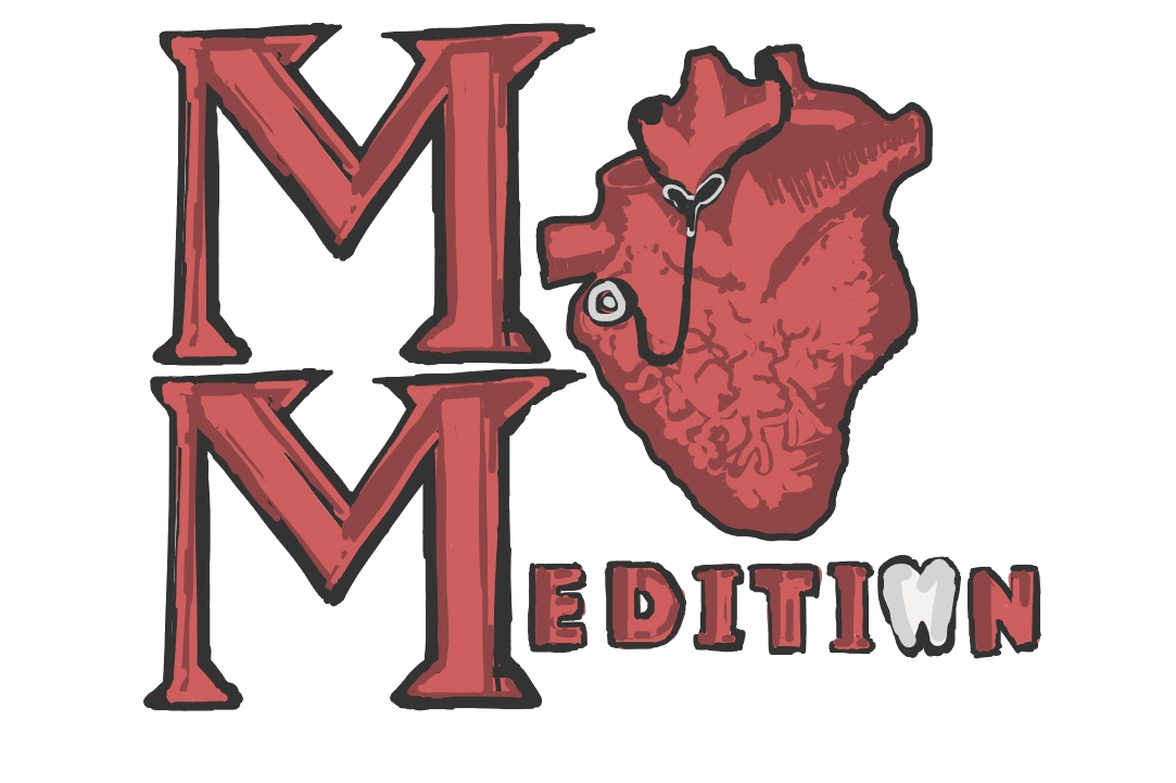 Graphic design with the words 'VTM' in large red letters, an anatomical heart with a stethoscope, and the word 'EDITION' at the bottom with a heart replacing the letter 'O'.