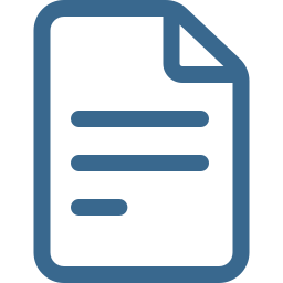A simplified icon of a document with text lines on it.