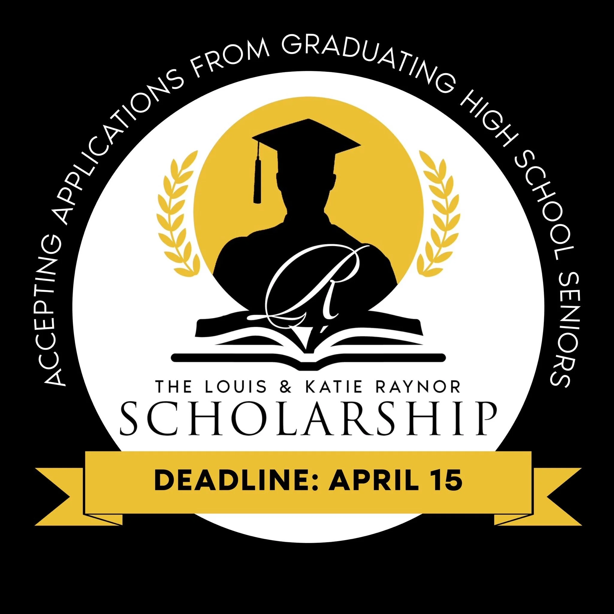 LKR Scholarship Logo showing application deadline of April 15