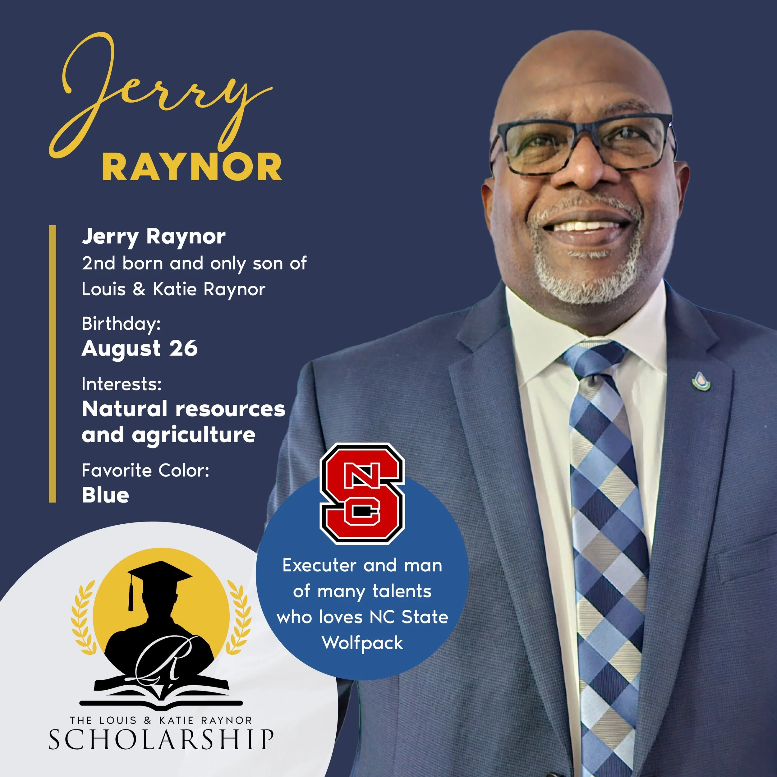LKR Scholarship family member, Jerry Raynor