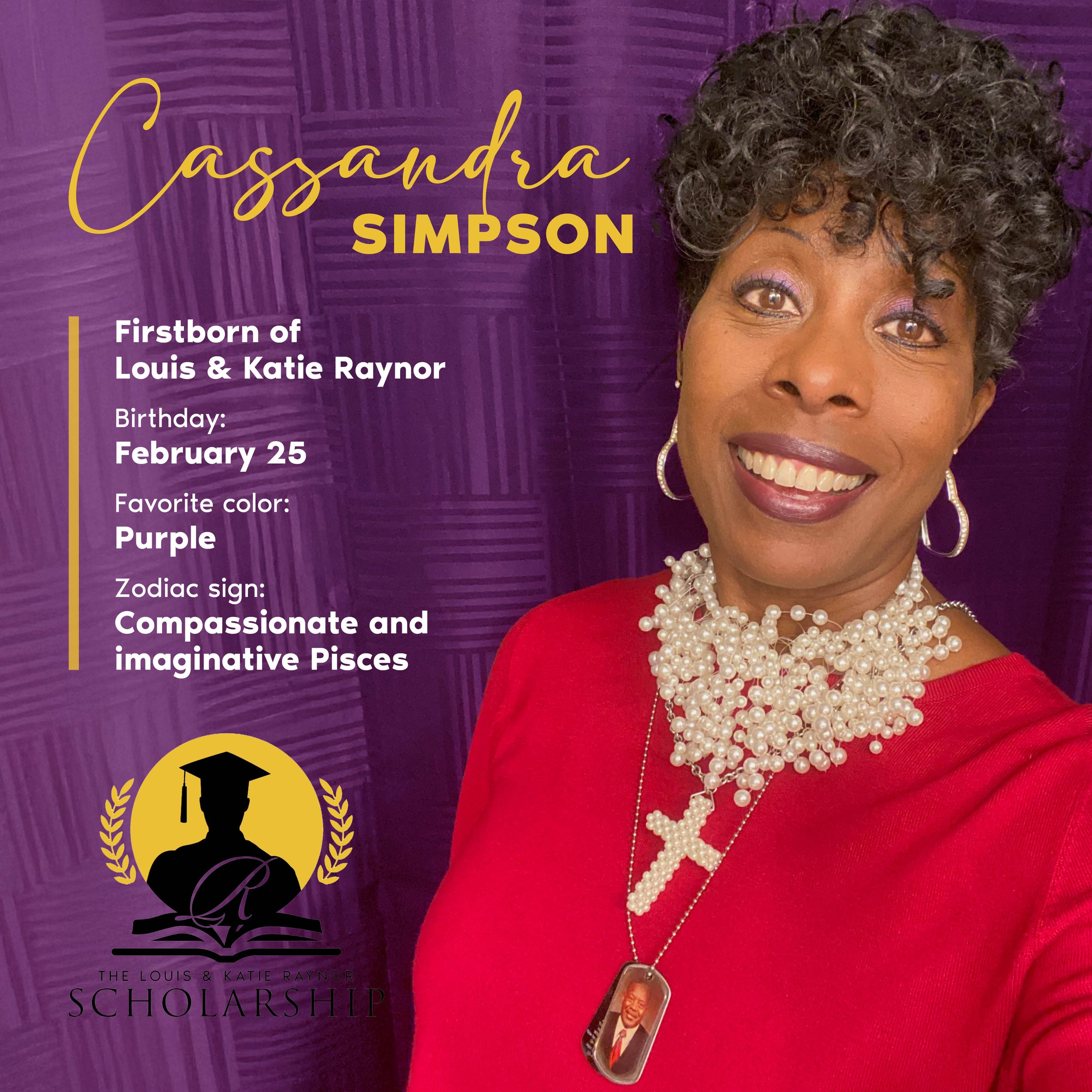 LKR Scholarship family member, Cassandra Simpson